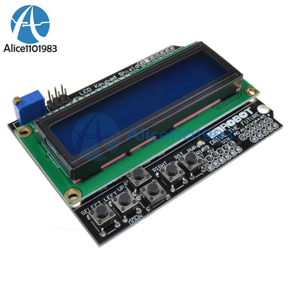 1602 LCD with Keypad Shield Board Blue Backlight Module for Arduino Duemila S8O4