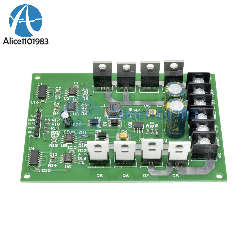 H Bridge Driver 24Vdc Per Motori Dual - IRF3205 Mosfet 3-36V 10A Picco 30A - Foto 5