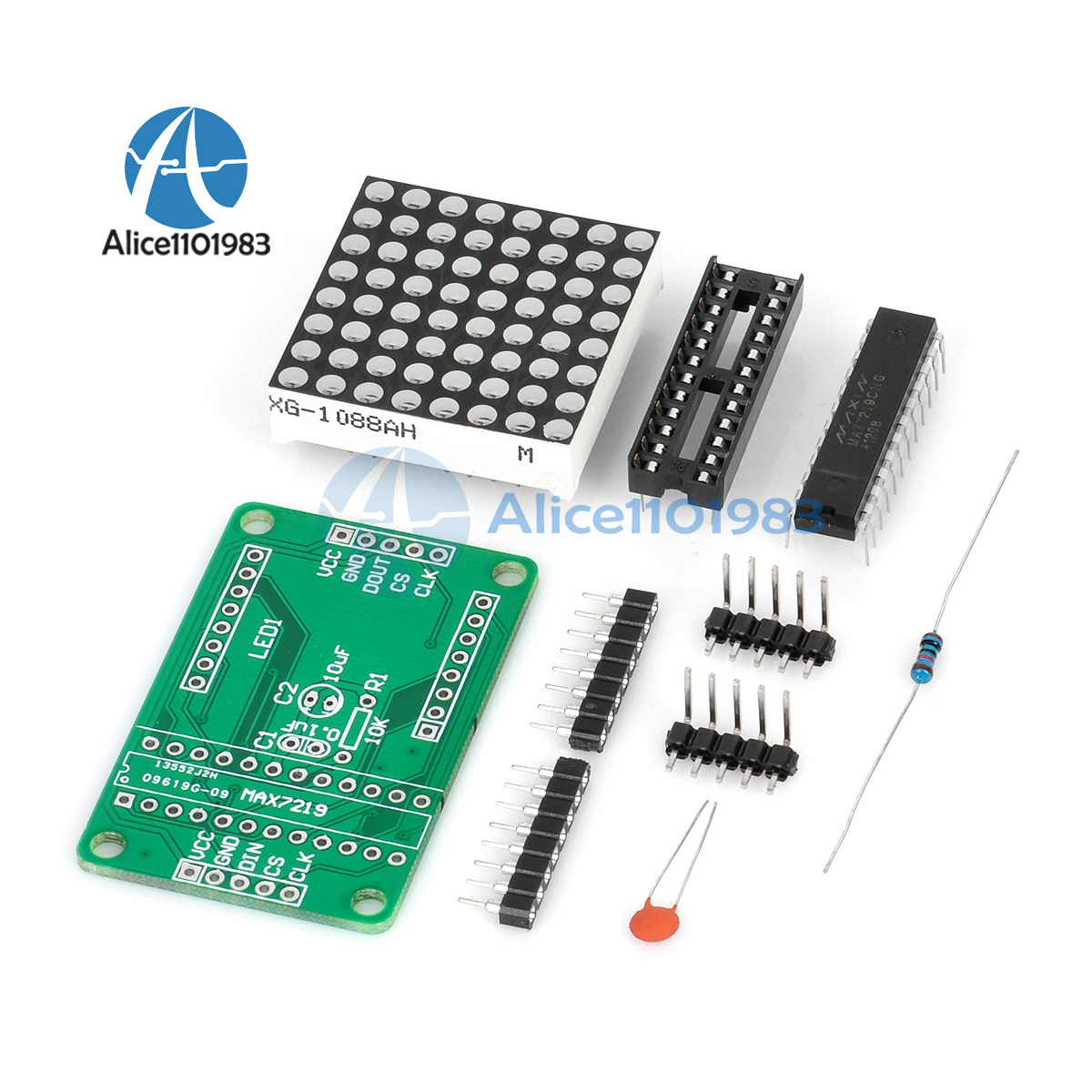 MAX7219 dot LED Display Matrix Module Microcontroller MCU Control Module for Arduino DIY kit