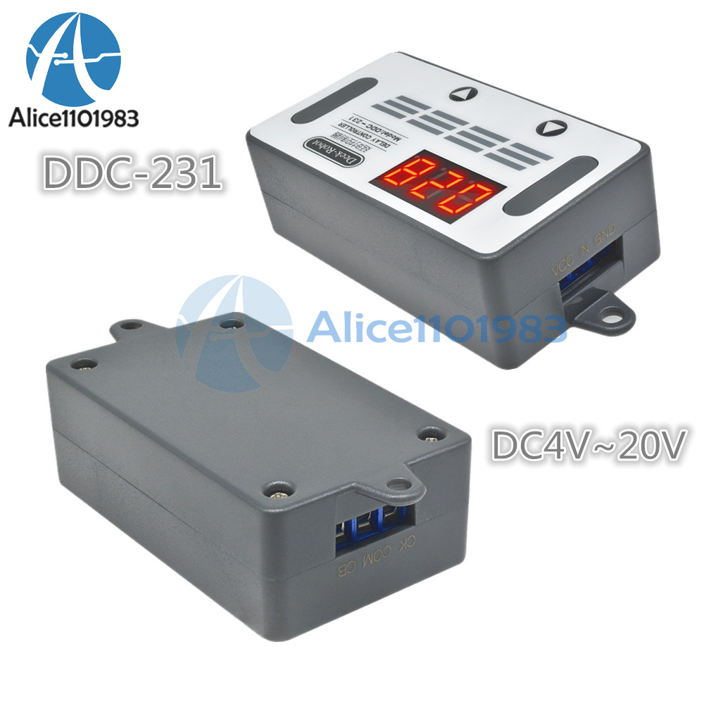 DDC-231 DC12V MOS Switch Time Delay Relay Controller+Buzzer Digital LED Display