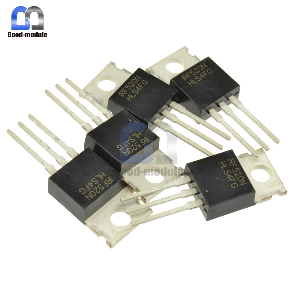 5PCS IRF520   IRF520N Power MOSFET N-Channel TO-220 NEW