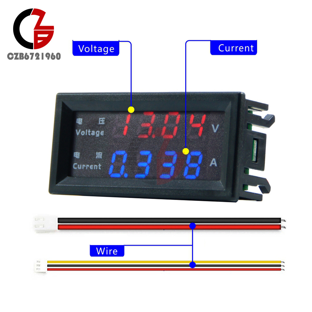 M4430 4 Bit 5 Drähte 0 100v 10a Voltmeter Amperemeter Led Dual Digital