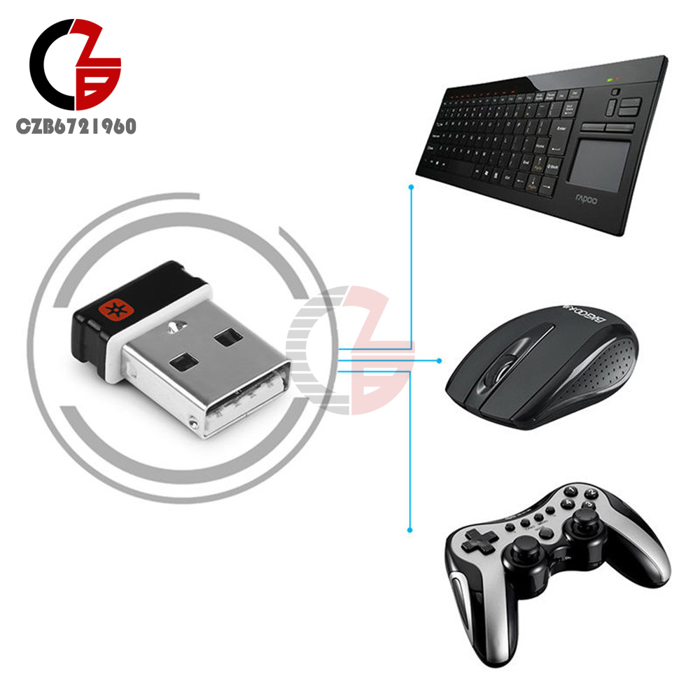 Receptor Unifying 1 a 6 dispositivos USB Dongle Teclado Inalámbrico