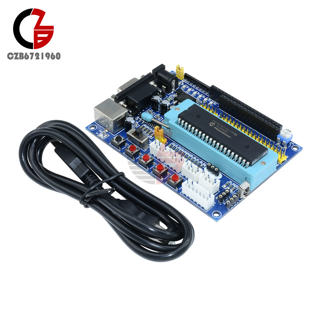 PIC16F877A PIC Microcontroller Development Board USB 12V DC Power ICSP ...