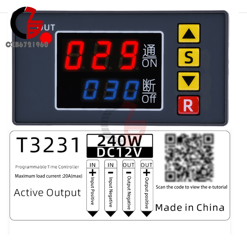 Programmable Time Delay Relay Module - AC110-220V To DC12V - Timer Switch