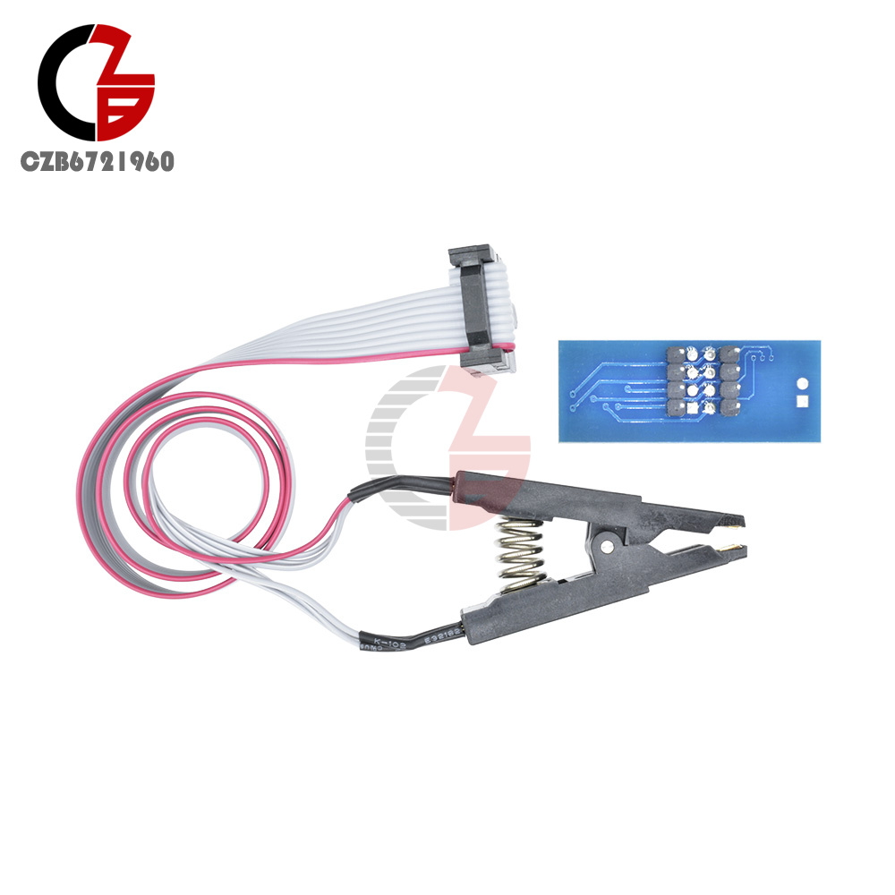 BIOS//24//25//93 Programmeur petite esquisse circuit intégré 8 Test Clips Socket adpter SOP8 Flash Chip nouveau I NC