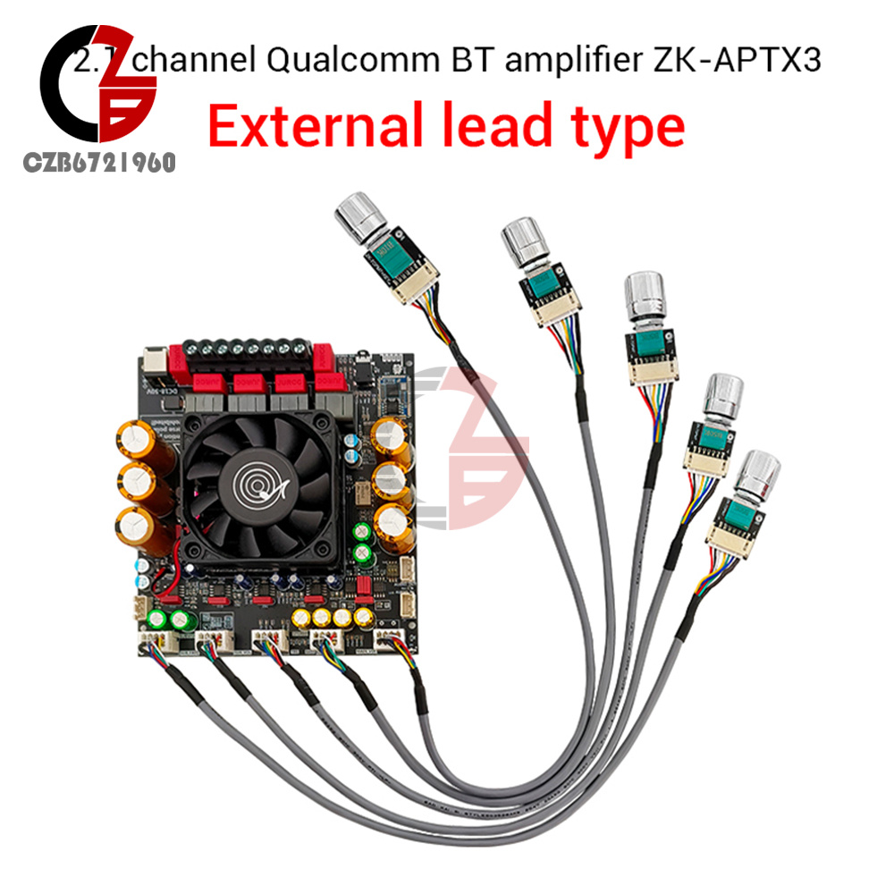 ZK-APTX3 2x300W+600W TPA3255 Bluetooth Power Amplifier Board 2.1CH