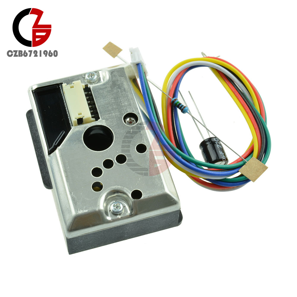 1PCS PM2.5 GP2Y1051AU0F Dust Smoke Particle Sensor //w Cable 3 Pin CA NEW