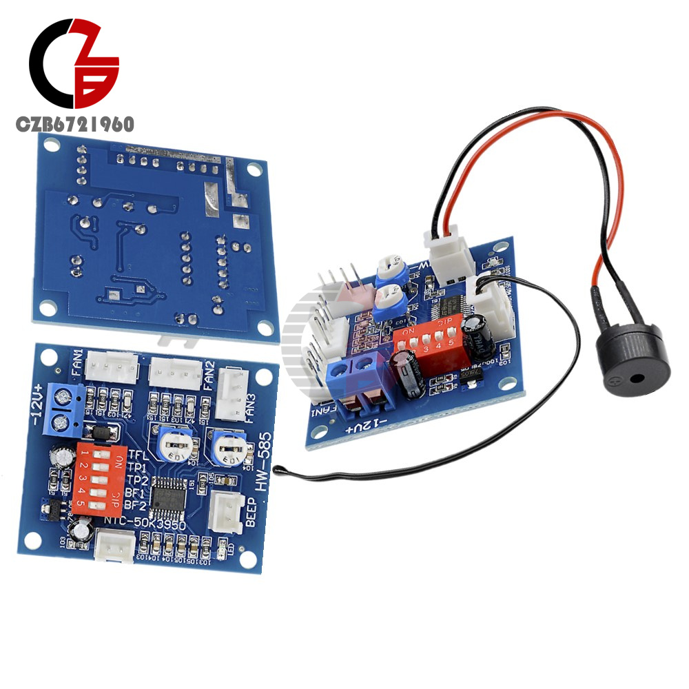 12V PWM PC Fan Speed Controller Module – With Temperature Alarm