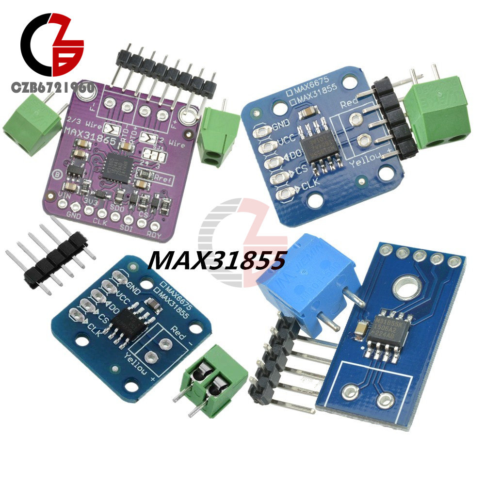 MAX31855 / MAX31865 / MAX6675 K Type PT100 Temperature Sensor Thermocouple Breakout Module