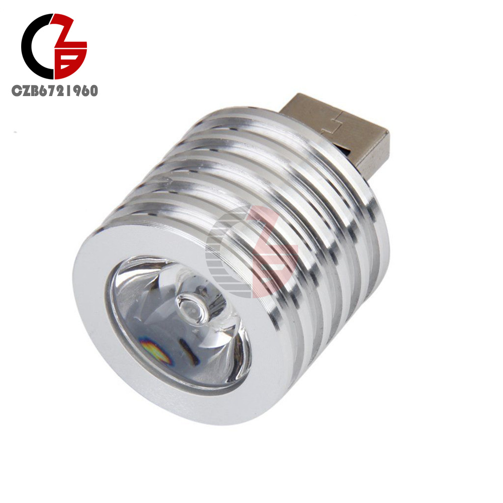 3W USB LED Lamp Aluminum Alloy Socket Spotlight Flashlights Lights