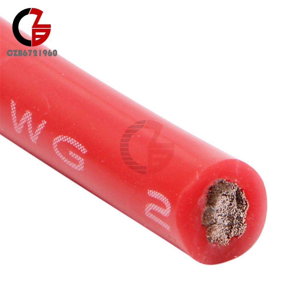 NEW Black Red 10 AWG Gauge Wire Flexible Copper Stranded Cables For RC UK
