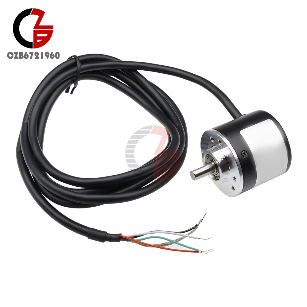 Codificador 5V-24V 600P//R ab 2 fases 6mm Eje incremental Codificador Rotatorio