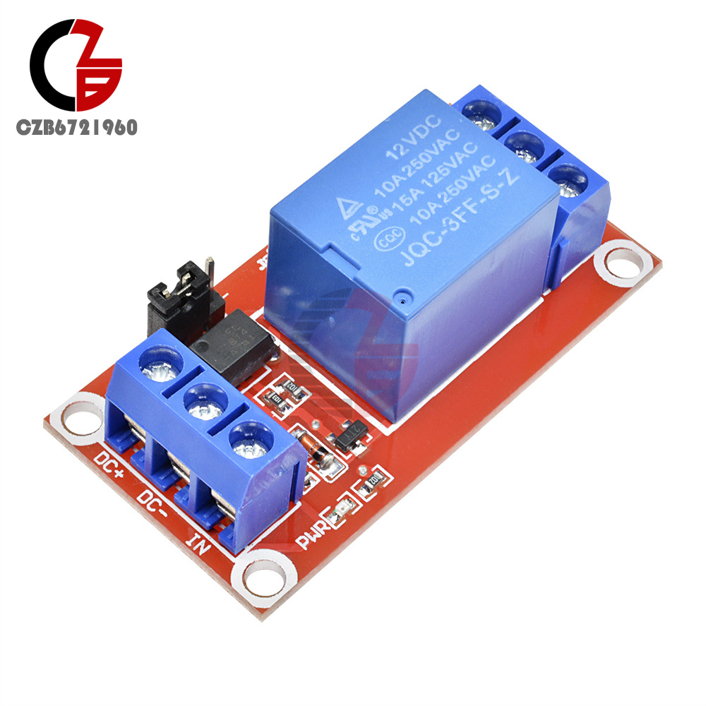 12V 1 Channel Relay Module With OPTO Isolation High Low Level Trigger