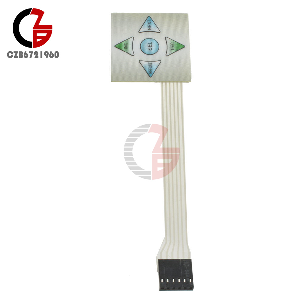 Universal 1x5 Matrix Array 5Key Matrix Membrane Switch Control Keypad 40x40mm