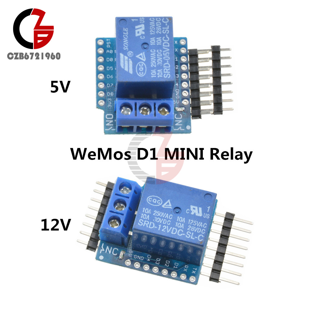 WeMos D1 Mini Relay Shield 5V 12V for Arduino UNO R3 ESP8266 ...