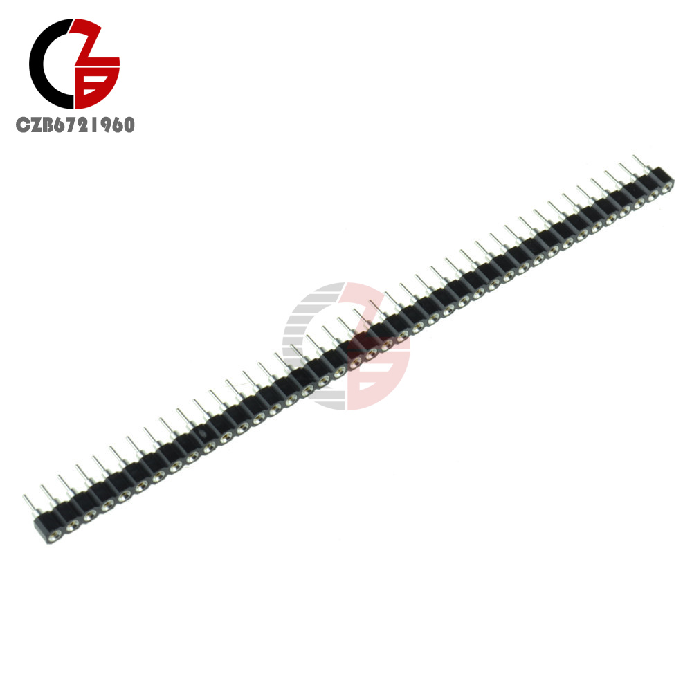 10Pcs 40Pin Female Single Row Round Pin Header Socket Strip Tin PCB Breakable CZ
