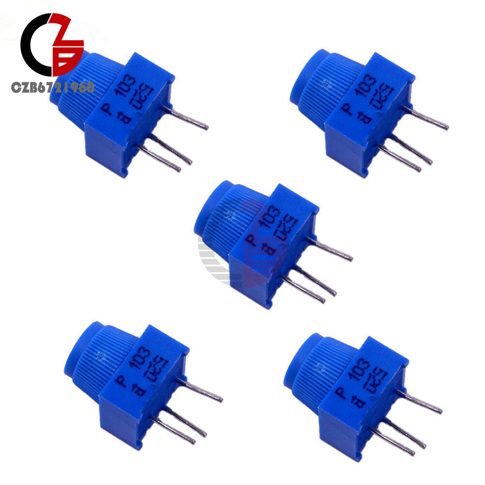 5PCS 3386P1103 Trimpot Potentiometer 10K Ohm with Knob High Precision