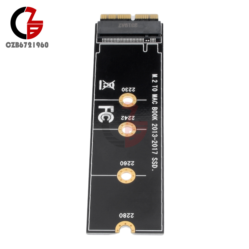 Adaptateur M.2 NVMe Pour MacBook Air & Pro (2013-2017) - Convertisseur 12 Broches Vers 16 Broches - Installation Plug & Play Simple
