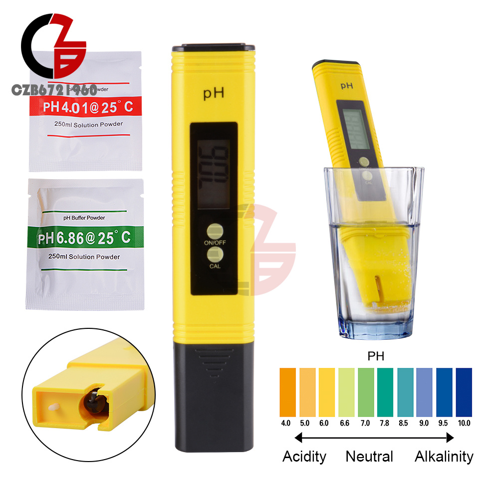 Protable PH Meter Digital Tester Aquarium Pool Water Wine Urine LCD Pen