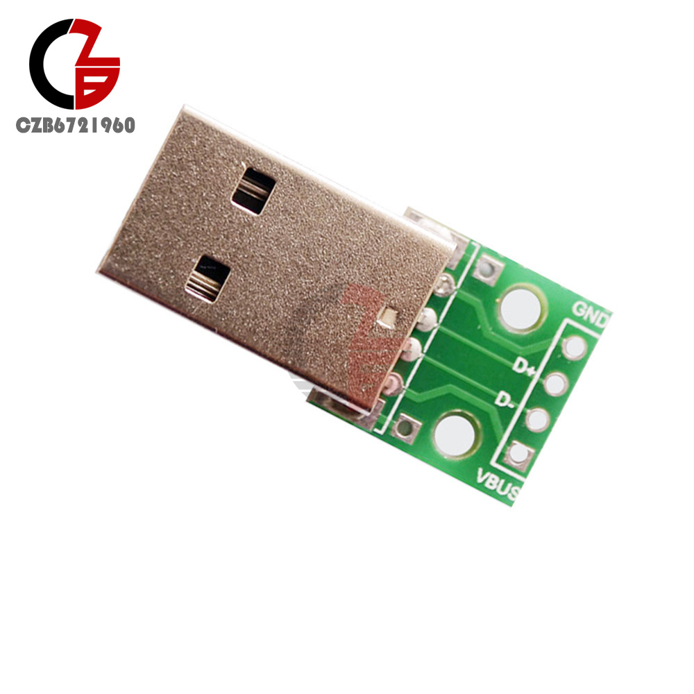 5pcs USB 2.0 Female Connetor to 4pin 2.54mm DIP Power supply Adapter Board