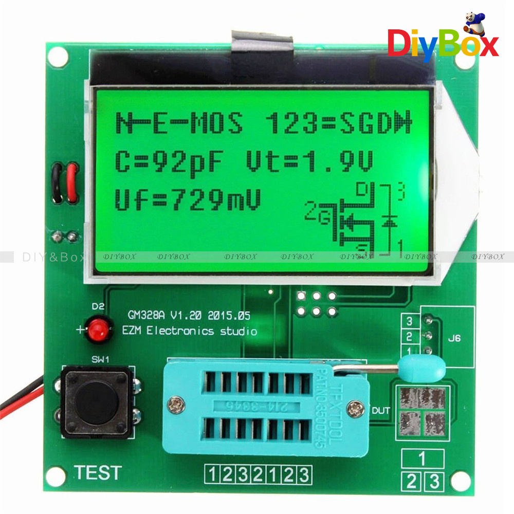 LCD GM328A Transistor Tester ESR Meter Frequency Square Wave Generator