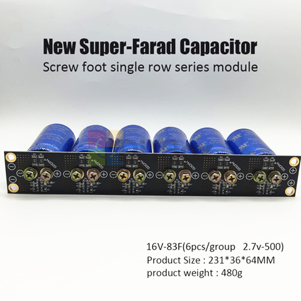 16V-83F Farad Capacitor Super Capacitor 2.7V-500F Screw Foot Single Row  Module