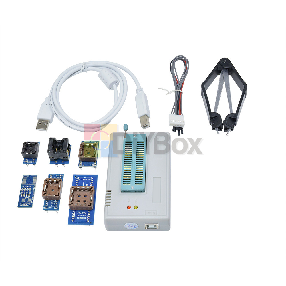 USB Universal Programmer for TL866II Plus EEPROM Flash MiniPro BIOS AVR AL PIC SP MCU Update Tool with 9 Adapter