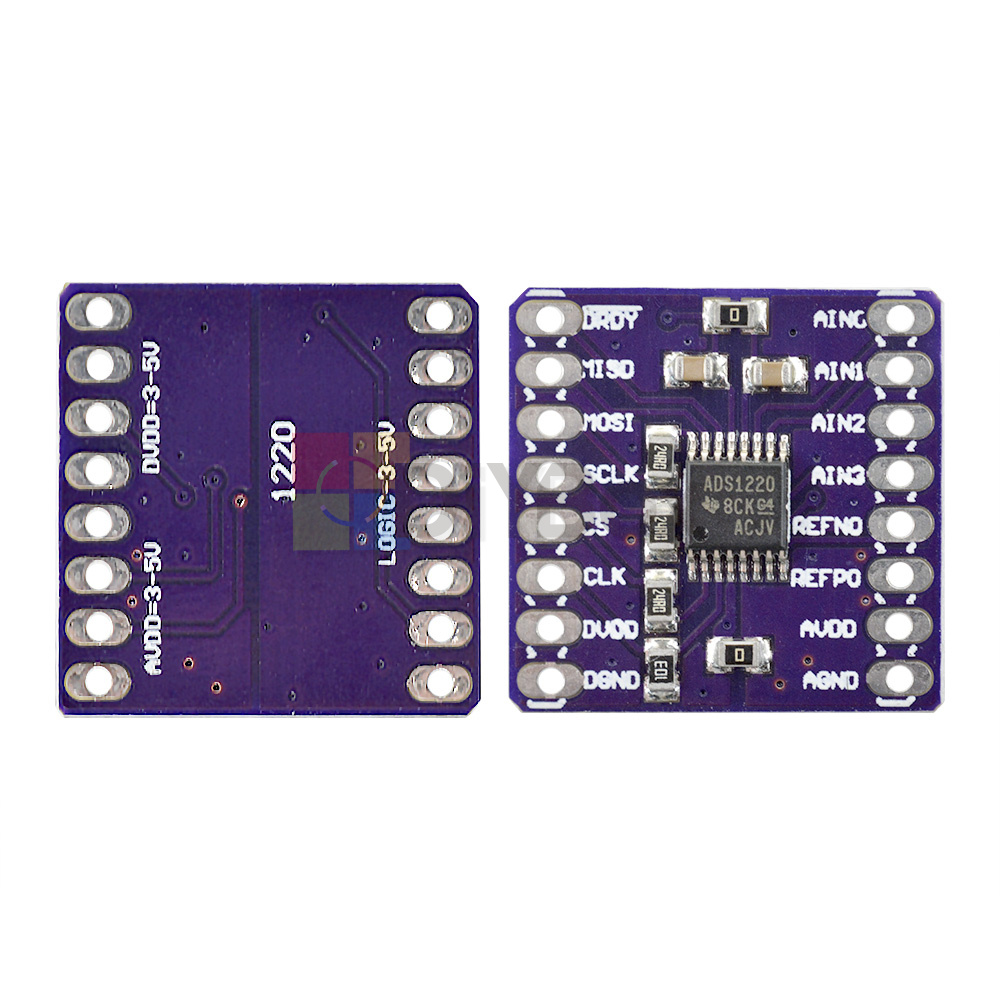 ADS1220 Low-power 24-bit Analog to Digital Converter ADC SPI I2C/IIC ...