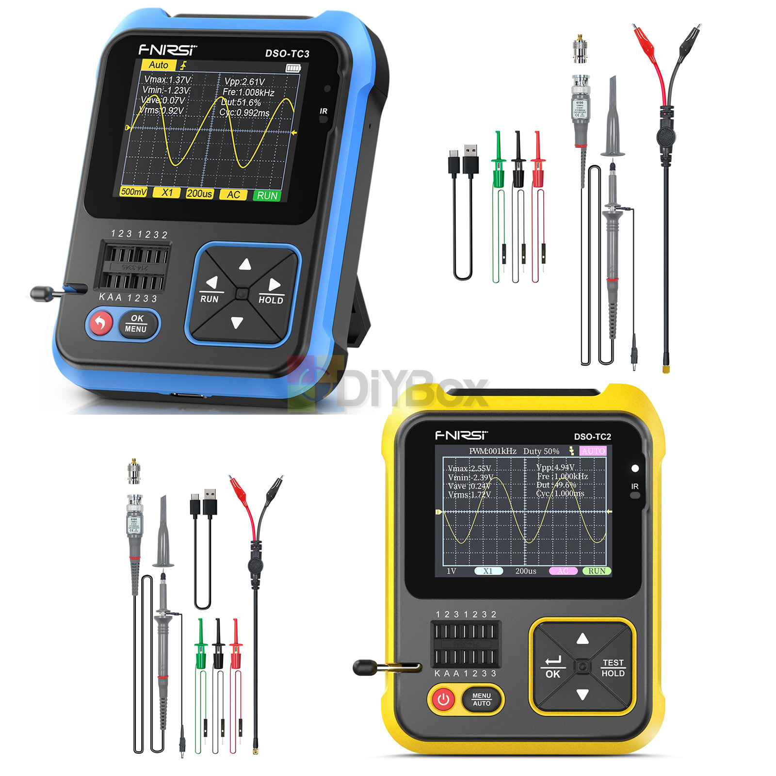 DSO-TC3/DSO-TC2 2/3 in 1 Digital Oscilloscope Transistor Tester
