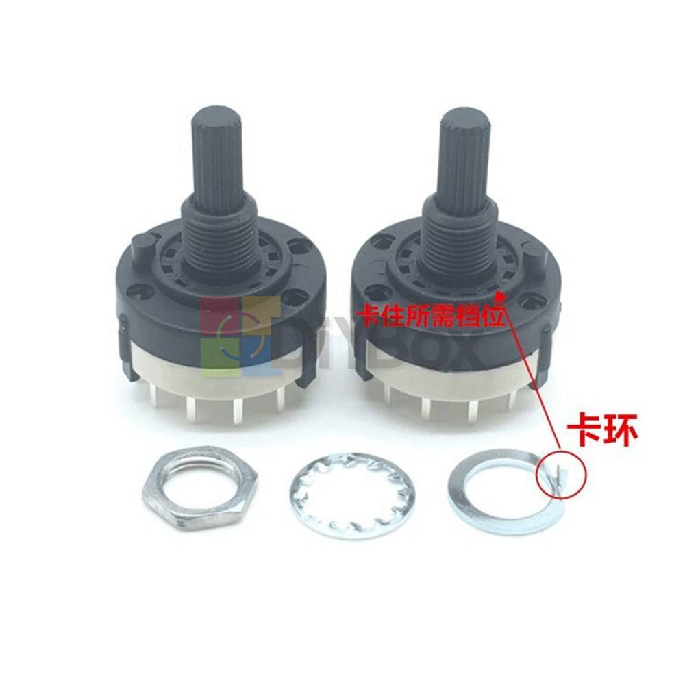 1/2/5/10PCS 3 Pole 4 Position Single Wafer Band Selector 3P4T