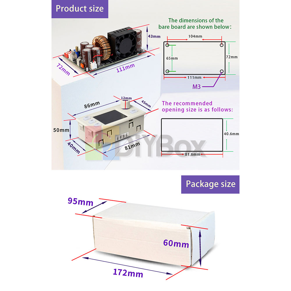 XY7025 CNC DC 12-85V Adjustable Buck Power Supply Module Voltage