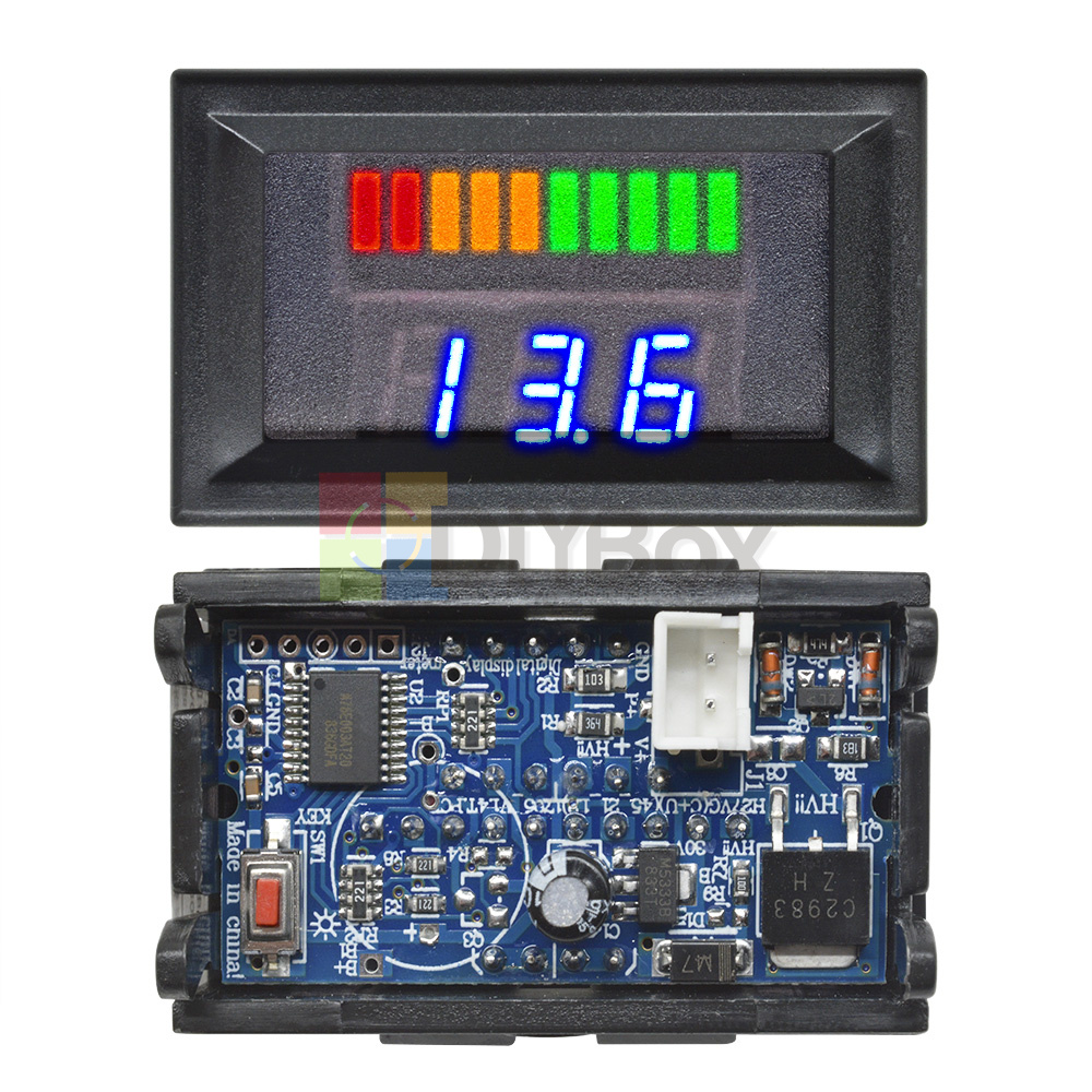 Tester per batterie agli ioni di litio, voltmetro 7-55 V CC con Tester per batterie agli ioni di litio, voltmetro 7-55 V CC con