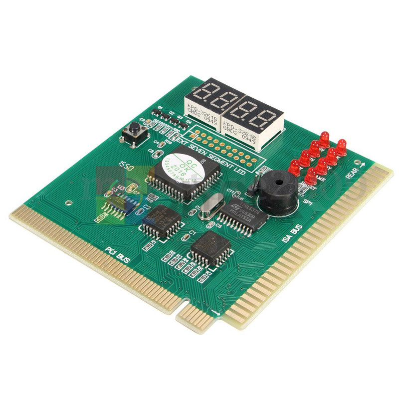 PC Motherboard Diagnostic Card 4-Digit PCI/ISA POST Code Analyzer