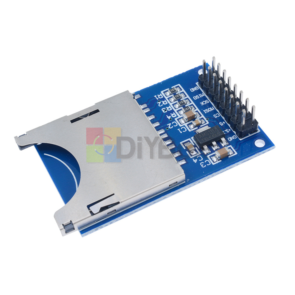 10Pcs pour Arduino carte SD module Arm MCU Lire écrire Slot Socket Reader Nouveau IC Al 