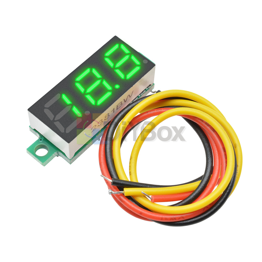 DC 0-100V Wires LED 3-Digital Mini Voltmeter Meter Display Voltage Panel TesP OO