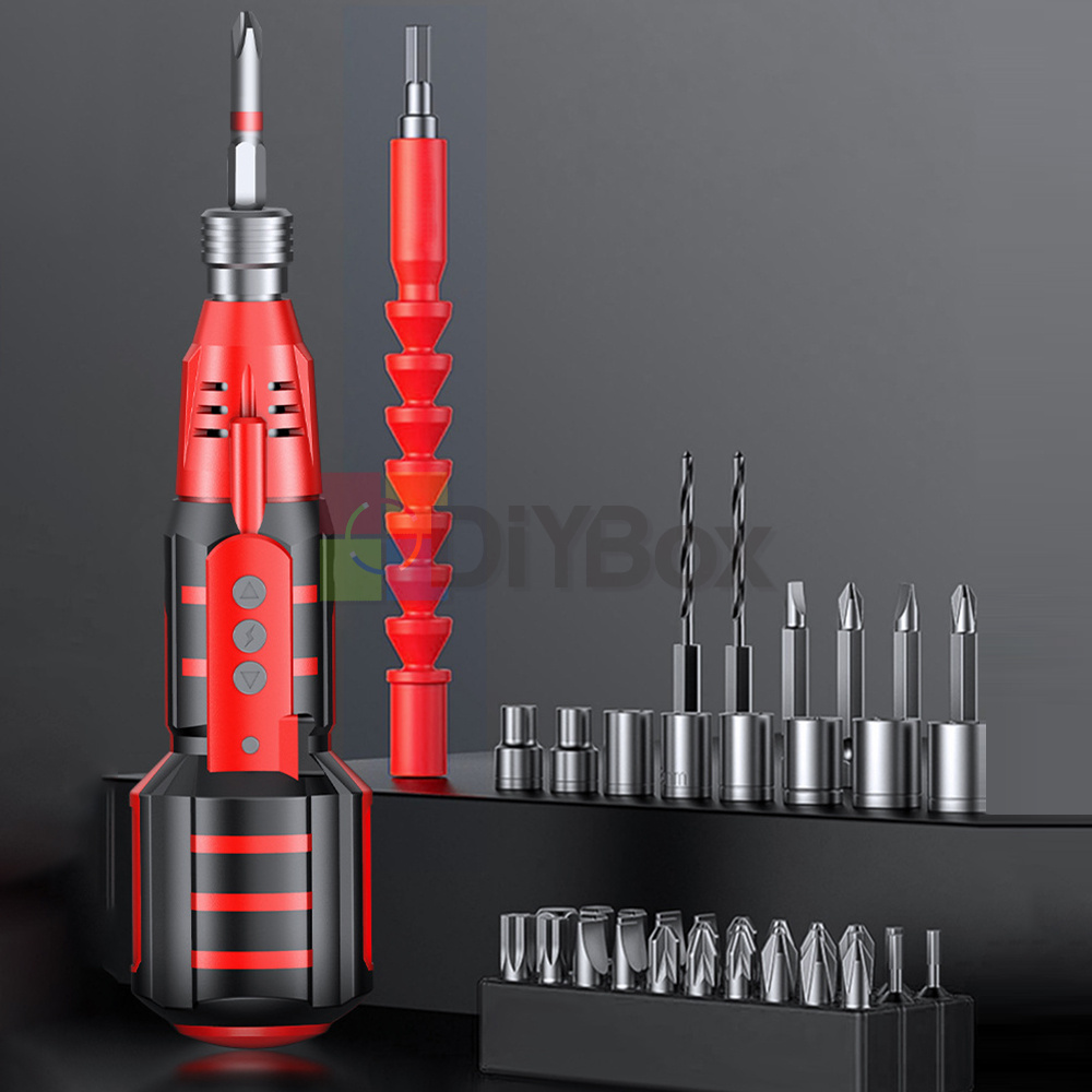 Cordless Rechargeable Screwdriver Kit – 1200RPM, 3.2Nm Torque, 15-Piece Accessory Set, Compact For Laptop, Phone & Small Appliance Repair