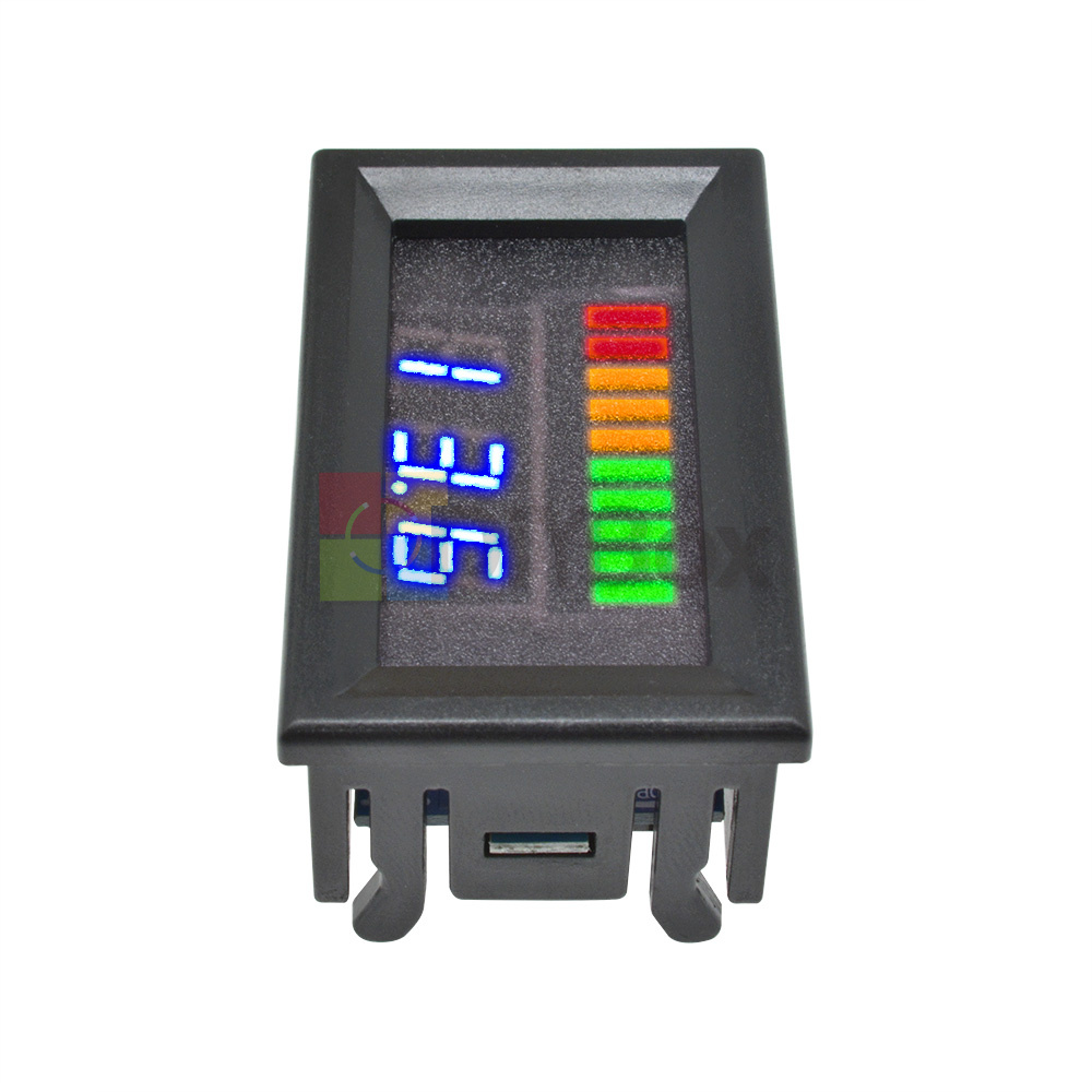 Voltmetro Digitale DC 7-100V Con Display LED Blu – Tester Per Batterie Litio E Auto 12V
