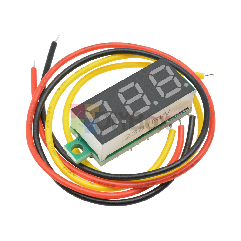 DC 0-100V Wires LED 3-Digital Mini Voltmeter Meter Display Voltage Panel TesP OO
