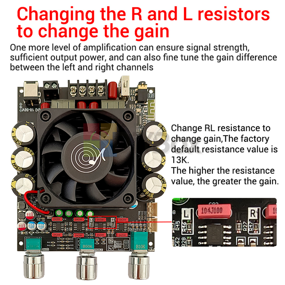 ZK-3002T Bluetooth Digital Amplifier Board 2.0 Stereo 300W*2 Hi