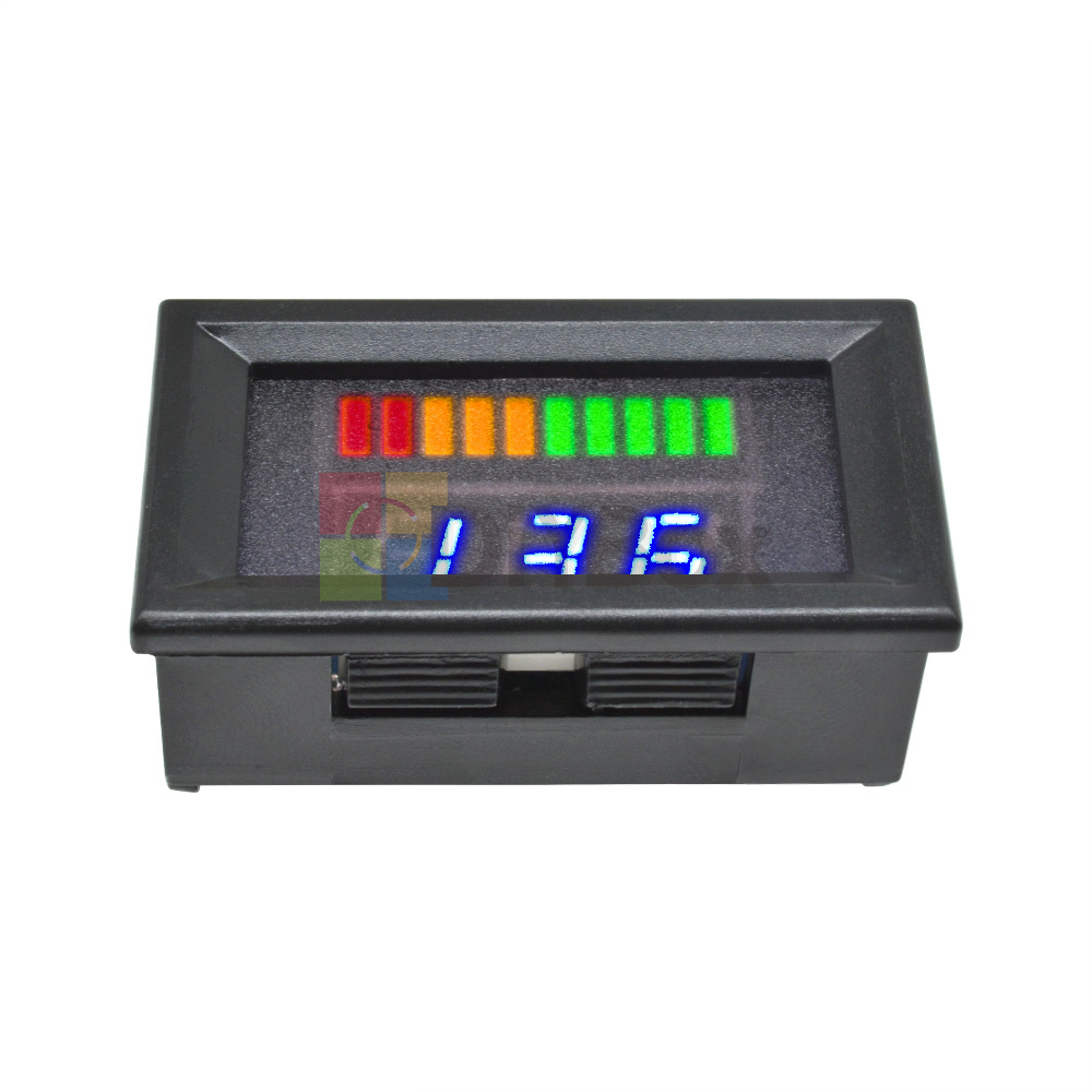 Voltmetro Digitale DC 7-100V Con Display LED Blu – Tester Per Batterie Litio E Auto 12V