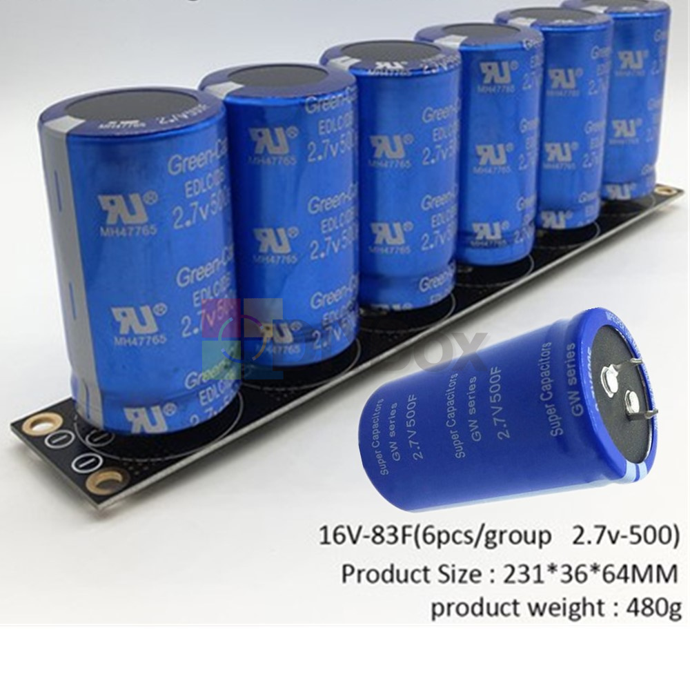 Farad Capacitor 16V-83F Super Capacitor 2.7-3V 500F With