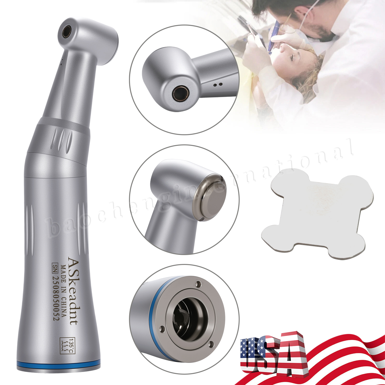 Dental low Speed Handpiece Inner Water Contra Angle/ Straight/Air Motor 2/4-Hole