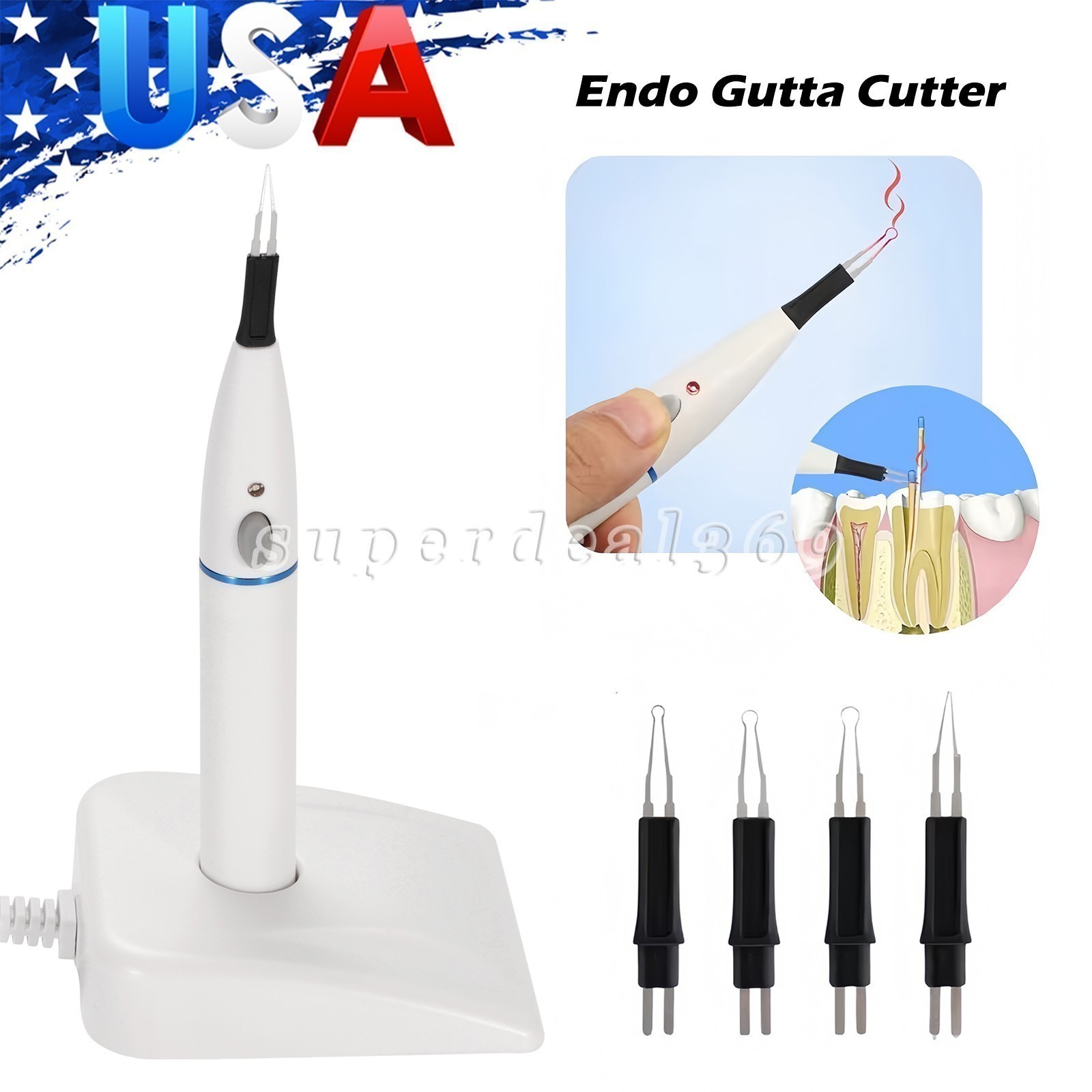 Dental Wireless Obturation System Endo Heated Pen/Gutta Percha Cutter with Tips