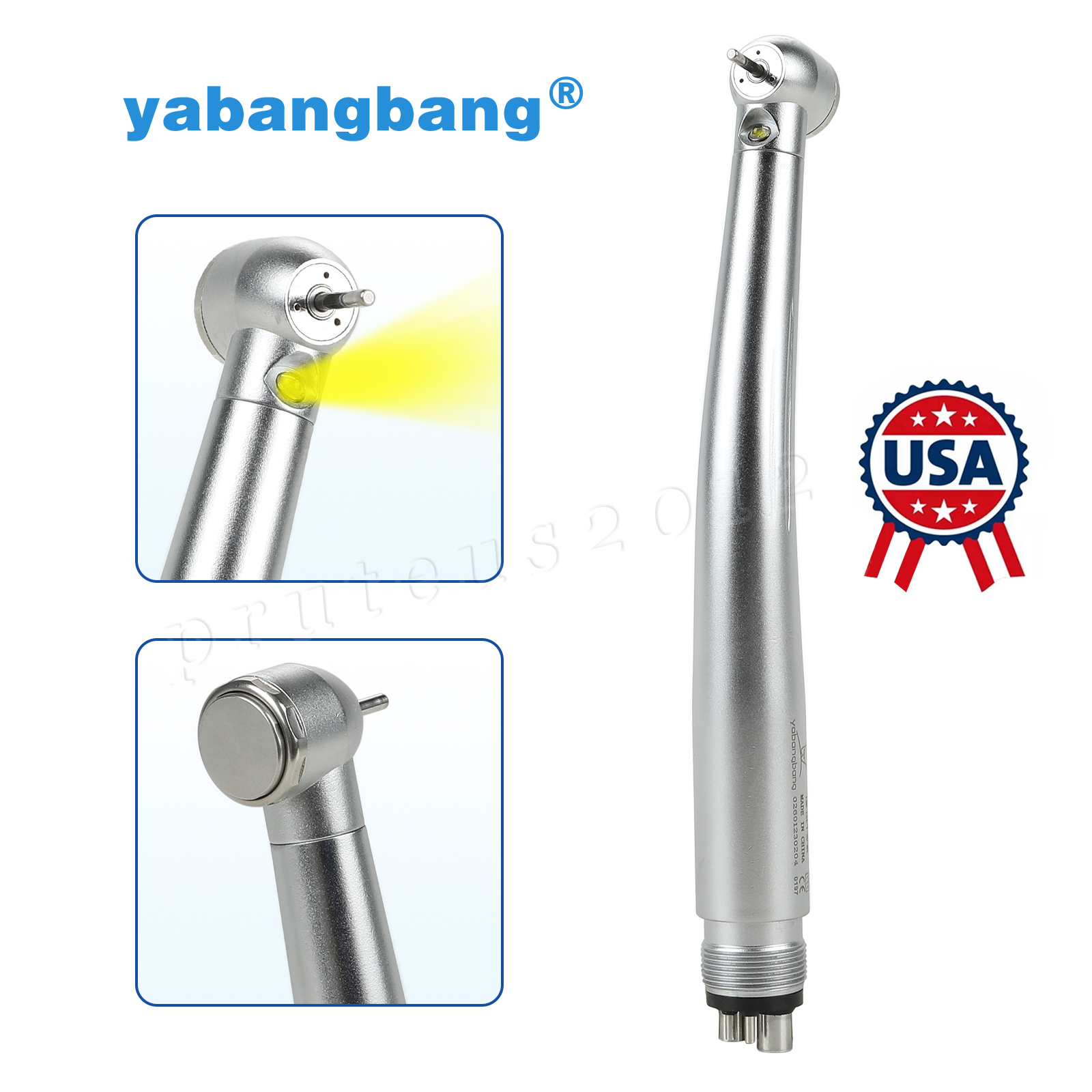 Dental Fiber Optic LED E-generator high Speed Handpiece Push Button 4HOLE/2HOLE