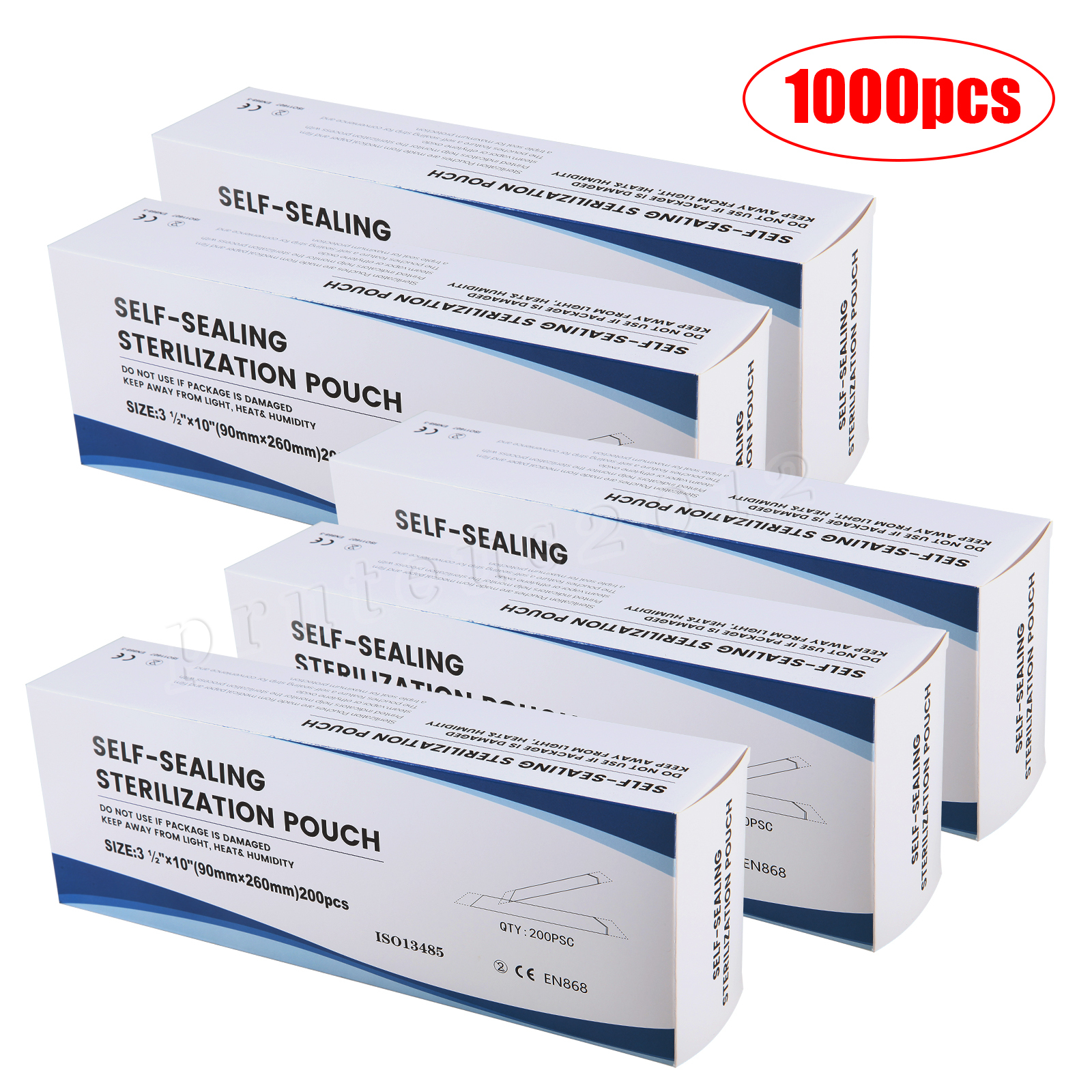 3.5" X 10" Self-Sealing Sterilization Pouches for Autoclave (Choose Quantity)