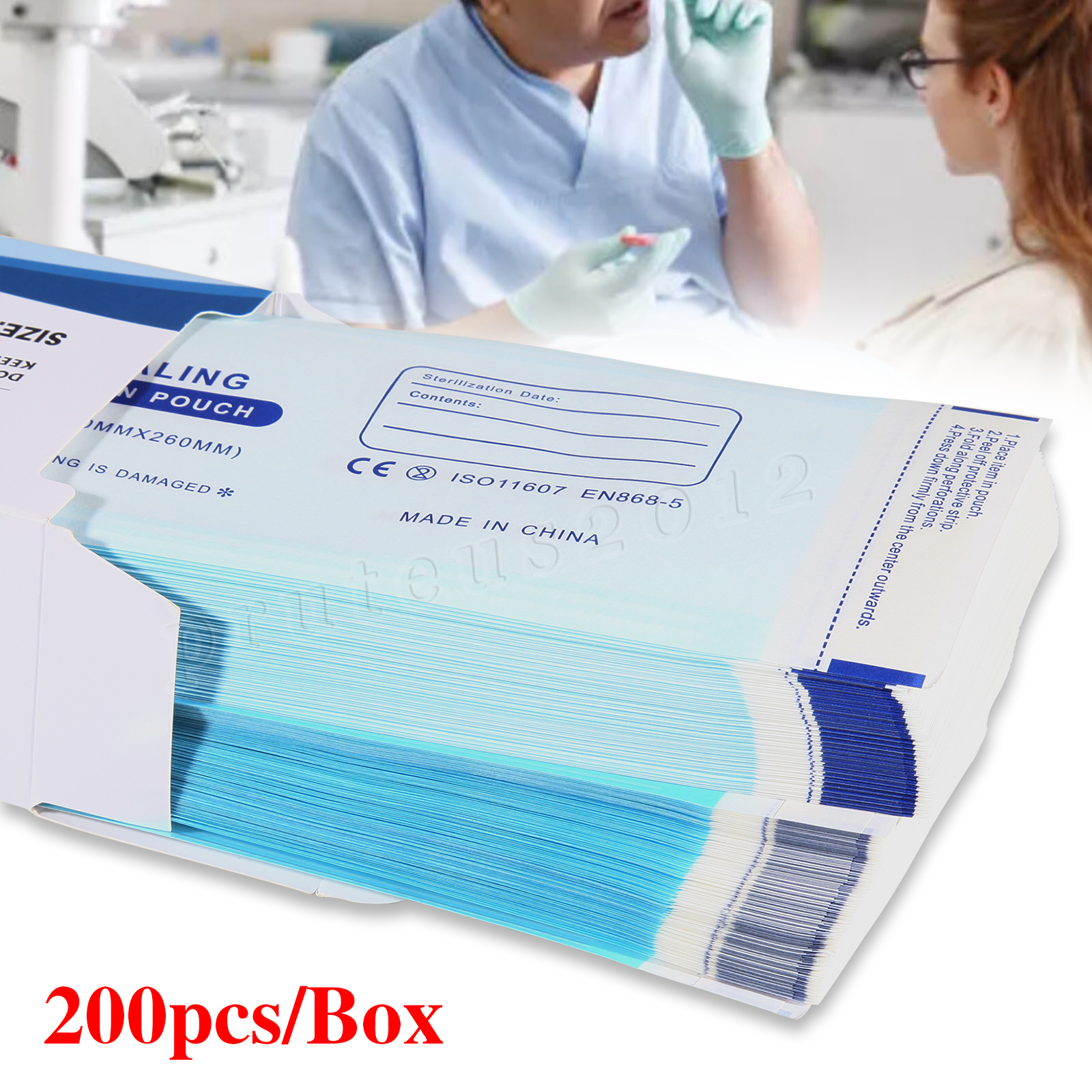 3.5" X 10" Self-Sealing Sterilization Pouches for Autoclave (Choose Quantity)