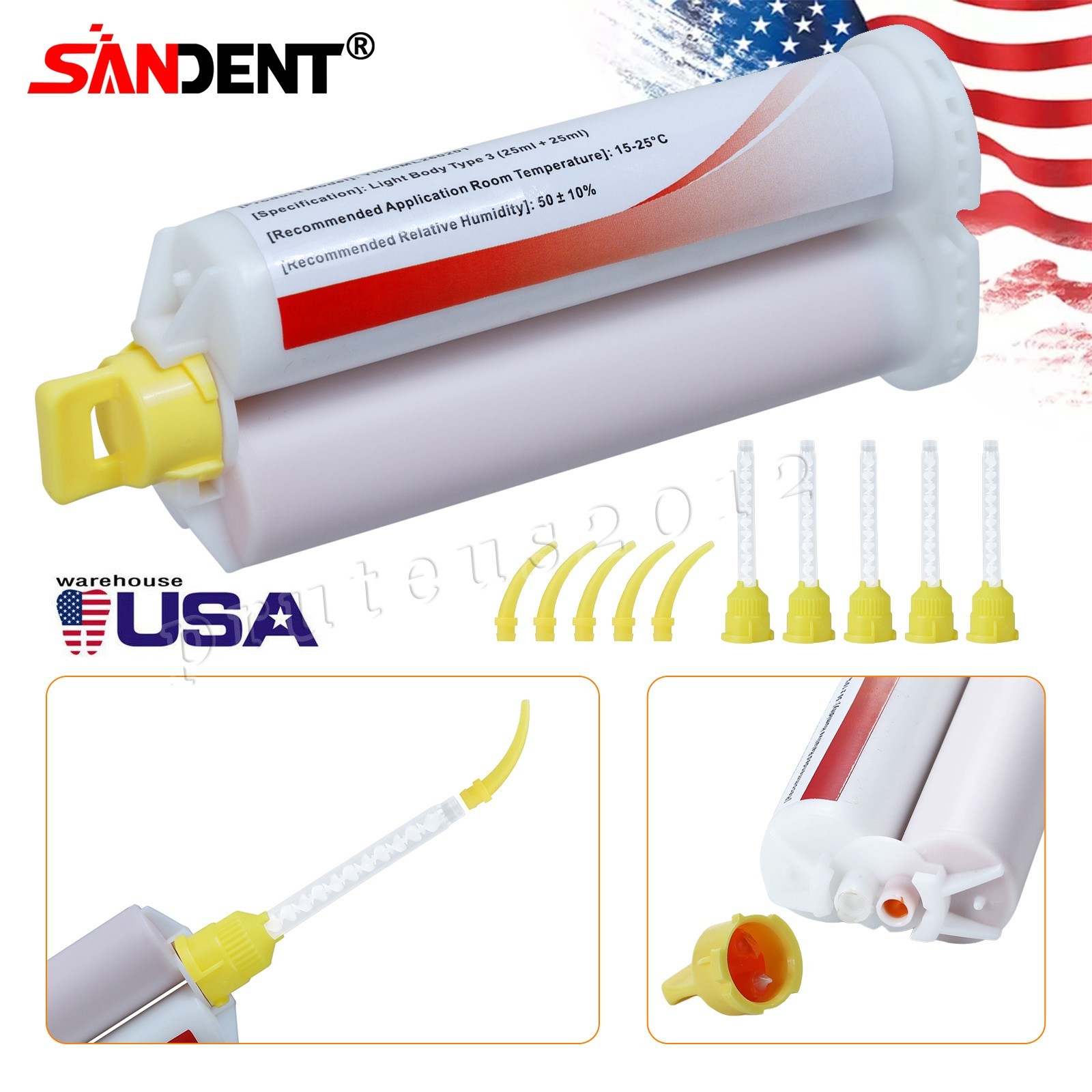 LIGHT BODY FAST SET VPS PVS Dental Impression Material FAST Set 50ML Cartridges