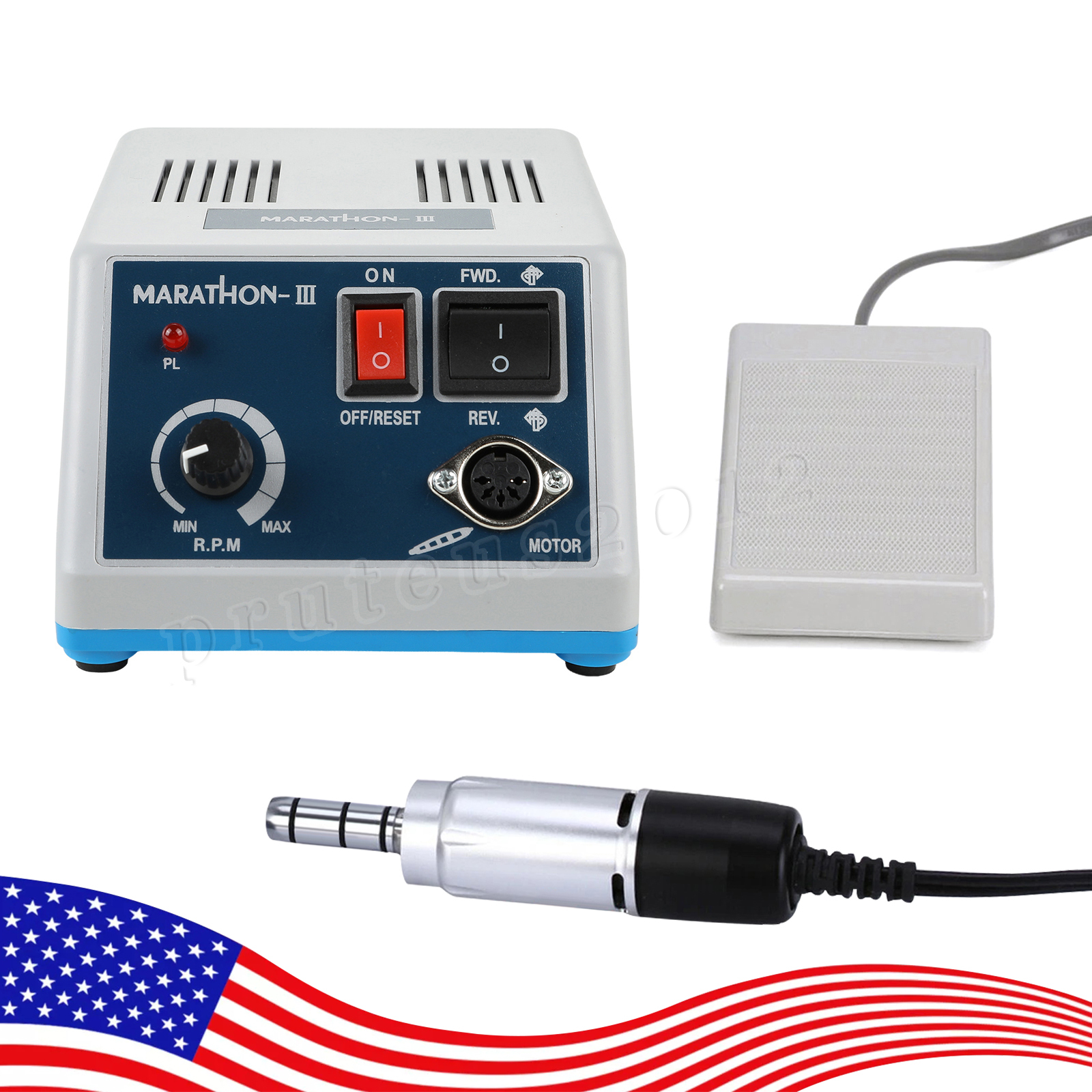 Dental Lab Marathon III Micromotor Polishing N3 Unit/35K RPM Low Speed Handpiece