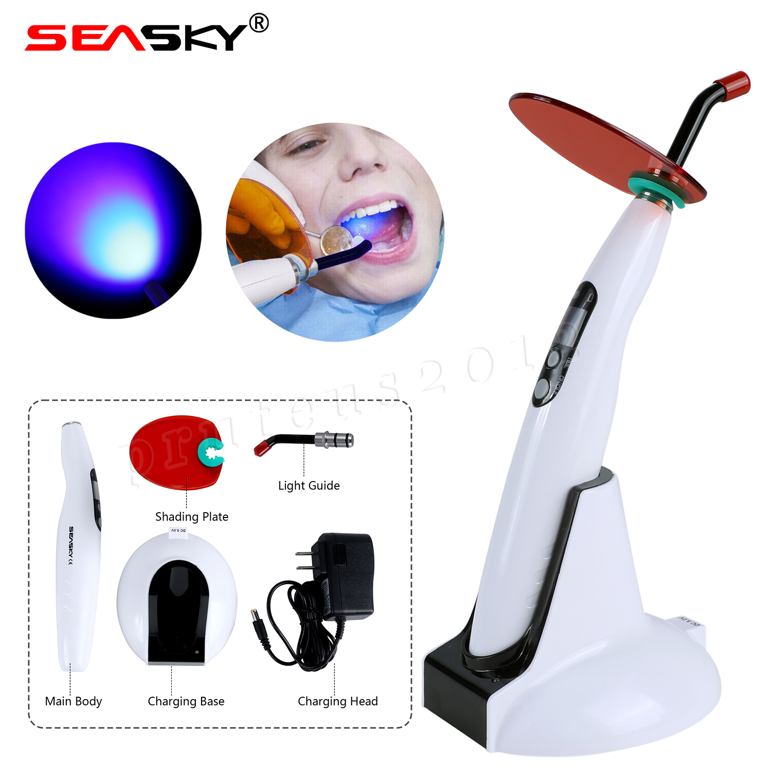 Dental Wireless Cordless LED Curing Light Resin Cure Lamp USA CE